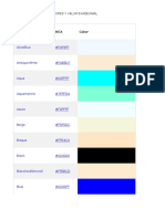 Tabla de Nombres de Colores