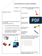 Evaluación de Informática Grado Primero