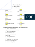 Passive Voice - Test 1: A - Are The Sentences Written in Active or Passive?