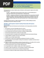 Inspection Checklist Guide For PV Systems in One-And Two - Family Dwellings