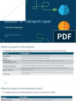 Module 14: Transport Layer: Instructor Materials