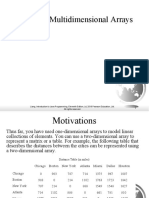 Chapter 8 Multidimensional Arrays