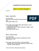 Gunshot Wound Scenarios