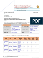 All India Council For Technical Education: Approval Process 2020-21 Extension of Approval (Eoa)