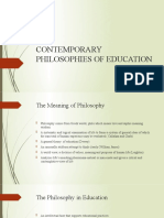 Contemporary Philosophies of Education