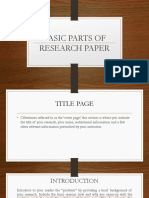 Basic Parts of Research Paper