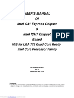 User'S Manual of Intel G41 Express Chipset & Intel ICH7 Chipset Based