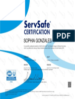 Servsafe Certificate