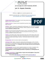 Definitions - Topic 14 Organic Chemistry - CAIE Chemistry IGCSE PDF