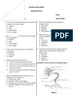 Nervous System Saraswati Vidya Niketan Integrated Science Name: Form: Instructions: Answer All Questions. Time: 30 Mins