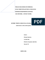 Teoría y Técnica de La Terapia Conductual Aplicada Al Grupo