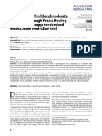 Amelioration of Mild and Moderate Depression Through Pranic Healing As Adjuvant Therapy: Randomised Double-Blind Controlled Trial