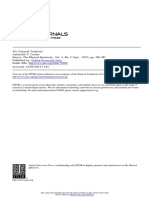 The Classical Tradition Author(s) : F. Corder Source: The Musical Quarterly, Vol. 3, No. 2 (Apr., 1917), Pp. 282-287 Published By: Stable URL: Accessed: 14/05/2014 11:44