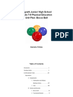 Magrath Junior/ High School Grade 7-9 Physical Education Unit Plan: Bocce Ball