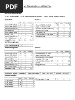 My Diabetes Reversal Diet Plan: 50 ML Coconut Milk + 100 ML Water + Piece of Ginger + 1 Sachet Stevia. About 65 Kcal Ea