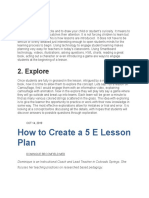 How To Create A 5 E Lesson Plan: 1. Engage