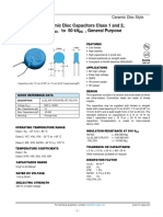 Ceramic Disc Capacitors Class 1 and 2, 1 KV To 50 KV, General Purpose