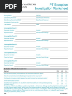 PT Troubleshooting Checklist