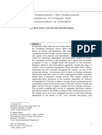 If I Understand, I Am Understood Experiences of Volcanic Risk Communication in Colombia - Garcia y Mendez-Fajury 2017