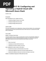 Course 20537-B - Configuring and Operating A Hybrid Cloud With Microsoft Azure Stack