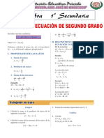 Sesion #3 Raices en Ecuaciones de Segundo Grado PDF