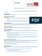 Change Management Plan Template Project