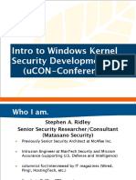 Intro To Windows Kernel Security Development (uCON-Conference 2009)