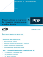 Presentacion - Asignatura & Tema 1 - MBA - Innovacion PDF