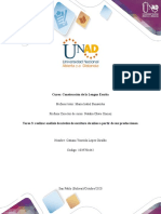 Formato Tarea 3 - Realizar Análisis de Niveles de Escritura de Niños A Partir de Sus Producciones. Catiana Lopez