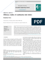 E Ciency Studies of Combination Tube Boilers: Alexandria Engineering Journal