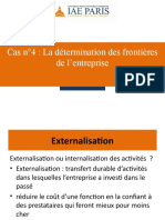 Cas N°4: La Détermination Des Frontières de L'entreprise: M2 MAE - FI 20.111 2020/2021