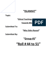 Assignment of ISLAMIAT