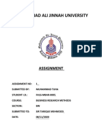 Mohammad Ali Jinnah University: Assignment