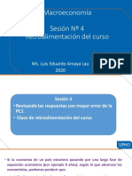 Macroeconomía Sesión #4 Retroalimentación Del Curso: Ms. Luis Eduardo Amaya Lau 2020