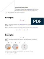 Example:: To Add Fractions There Are Three Simple Steps