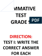 Summative Test Grade 9