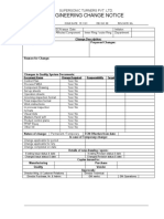 Engineering Change Notice: Supersonic Turners Pvt. LTD