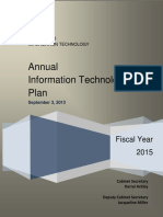 Annual Information Technology Plan: Fiscal Year 2015