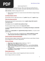 Two Kinds of Electric Charge: Static Electricity I Notes