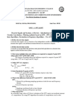 Department of Electronics and Communication Engineering: Digital Signal Processing