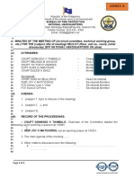 Annex A: MINUTES OF THE MEETING OF (Involved Committee, Technical Working Group