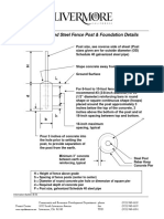 Steel Fence Post & Foundation Details