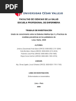 Grado de Conocimiento Sobre La Diabetes Mellitus Tipo II