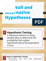 The Null and Alternative Hypotheses