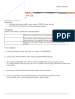 Database Programming With SQL 8-2: Count, Distinct, NVL Practice Activities