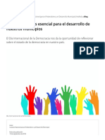 La Democracia Es Esencial para El Desarrollo de Nuestros Municipios