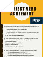 Subject Verb Agreement