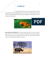 Examples: West African Black Rhinoceros: Poachers Hunted The Rhino For Its Horn, Which Is