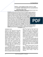 Depression, Anxiety, and Stress in Relation To Life Satisfaction and Academic Performance of Adolescents