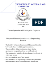 Eee/Ete 132 Introduction To Materials and Chemistry: Thermodynamics and Enthalpy For Engineers